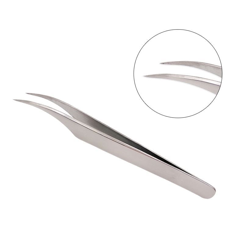 Lashie - Set of 2: Stainless Steel Eyelash Tweezers (Various Designs)