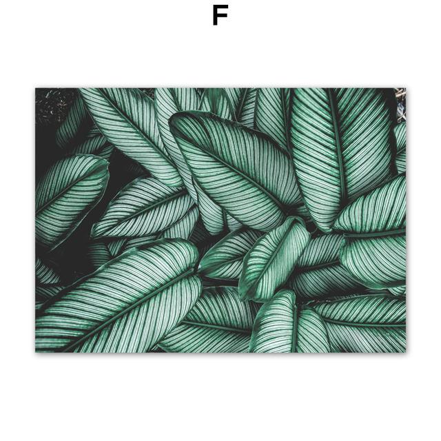 Banana Leaf Monstera Tulip Abstract Girl Lines Wall Art Canvas PostersPainting  And Prints Wall Pictures For Living Room Decor