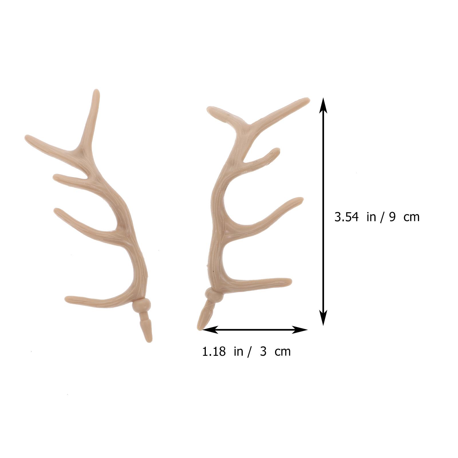 

12Pairs Delicate Branch Craft Antler Snowman Ornament Christmas Mini Reindeer Antler Craft For Crafts Suite Plastic Branch Decor хакі