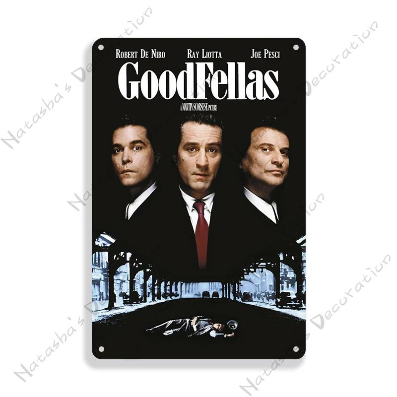1990 Amerikanischer Film Goodfellas Vintage Poster Metall Blechschild Rostige Metallschilder Heimbar Metallplakette Garage Industrielle Dekoration