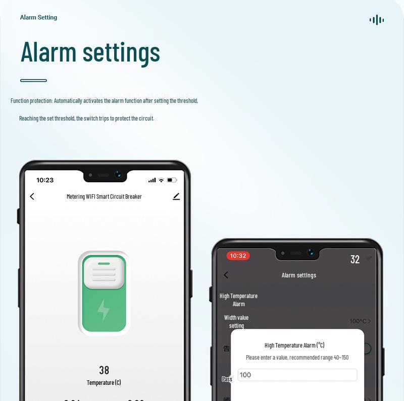 WiFi Tuya Smart Schutzschalter: Fernbedienung, Timer, Messung, Überstrom-/Überspannungsschutz und Alarmsystem.