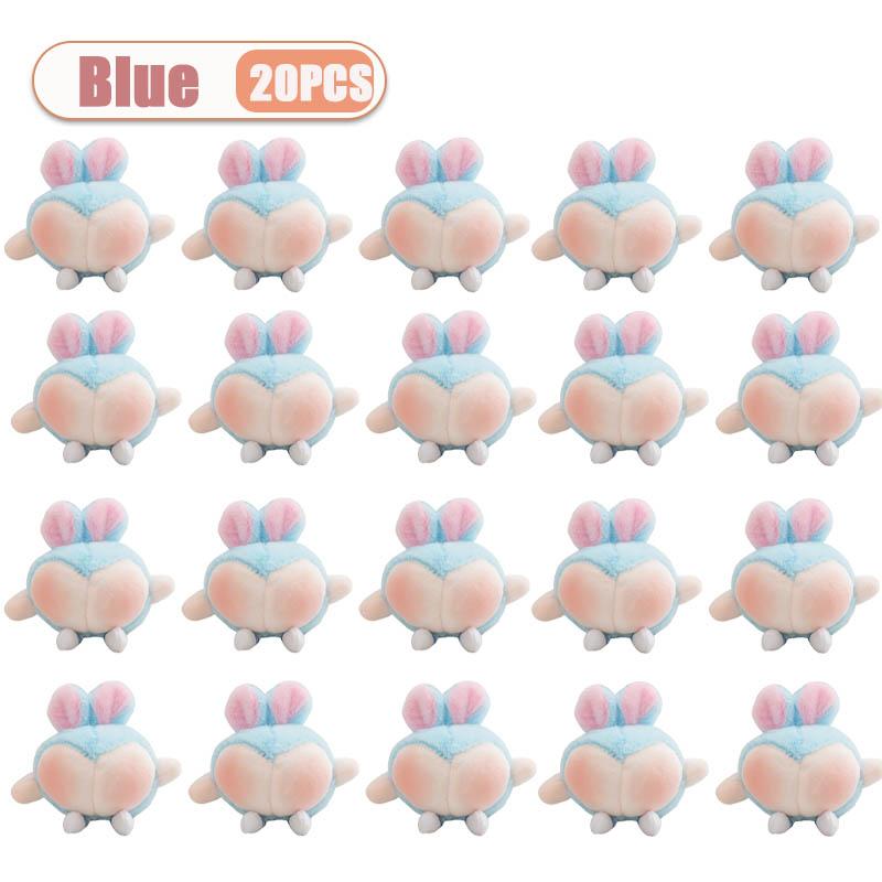1-20PCS Creative Rabbit Easter Plush Hanging Pendant Ugly Cute Butt Bunny Doll Toy Ornament Playful Novelty Gift