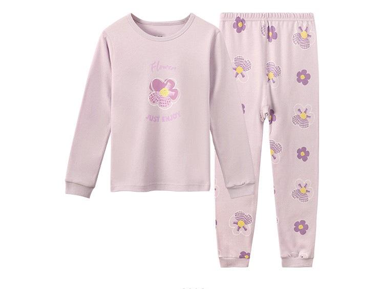 A-Class Combed Cotton Girls' Long Sleeve Pajama Set - Autumn/Winter Warm, Cute Design