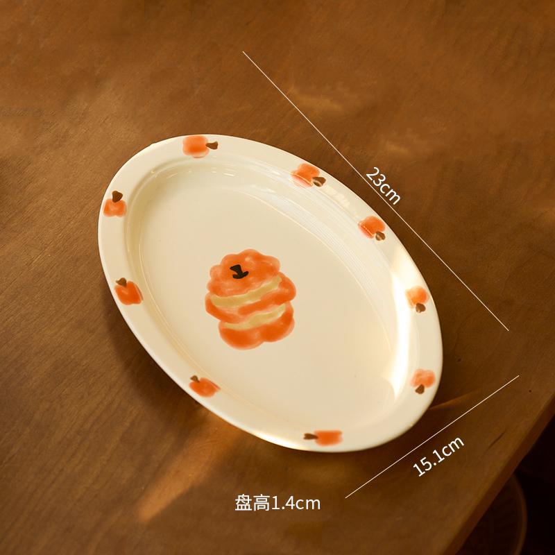 Handbemalte Keramikteller mit Gemüsemotiv, High-End-Luxus-Dessertladen, Nachmittagstee, Kaffeetasse, köstliche Gerichte, Haushaltsgeschirr