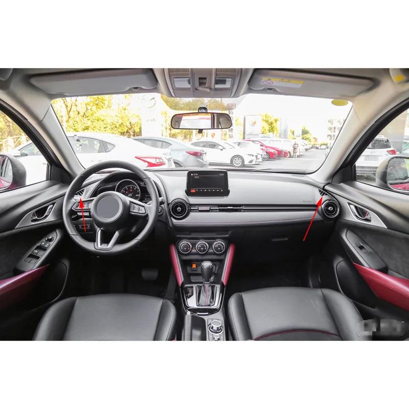 ABS Matte Interior Dashboard Upper Air Outlet Vent Cover Trim Fit For Mazd@ CX-3 CX3 2016~2025