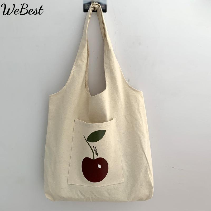 

Illustration Canvas Tote Bag Simple Literature Large Capacity Shoulder Women s Bag