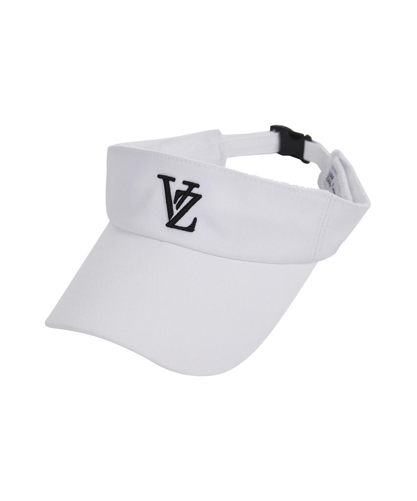 Bajal 3D Monogram Logo Oversized Sun Cap White