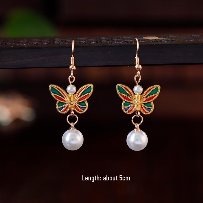 Ancient Tang-Style Pearl Hair Tassel Headdress - Versatile Hanfu Concubine Hair Accessories