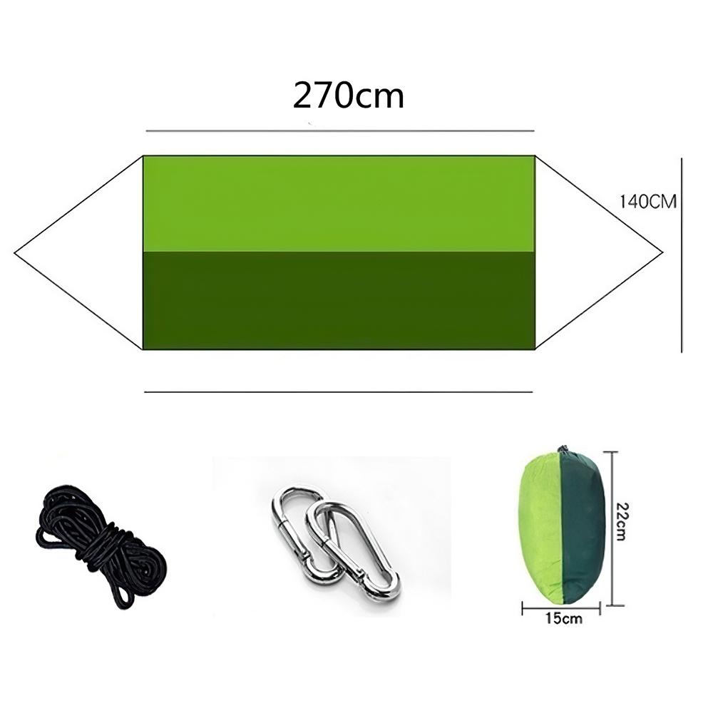 Goture Portable Hammock 270x140cm Nylon Ice Silk Duyan Outdoor Large Wide Hanging Bed for Camping Garden Leisure Travel Tent