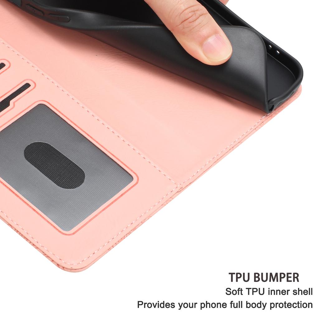 For iPhone 16 Pro Case Flower Imprint Leather Flip Wallet Phone Cover with Wrist Strap