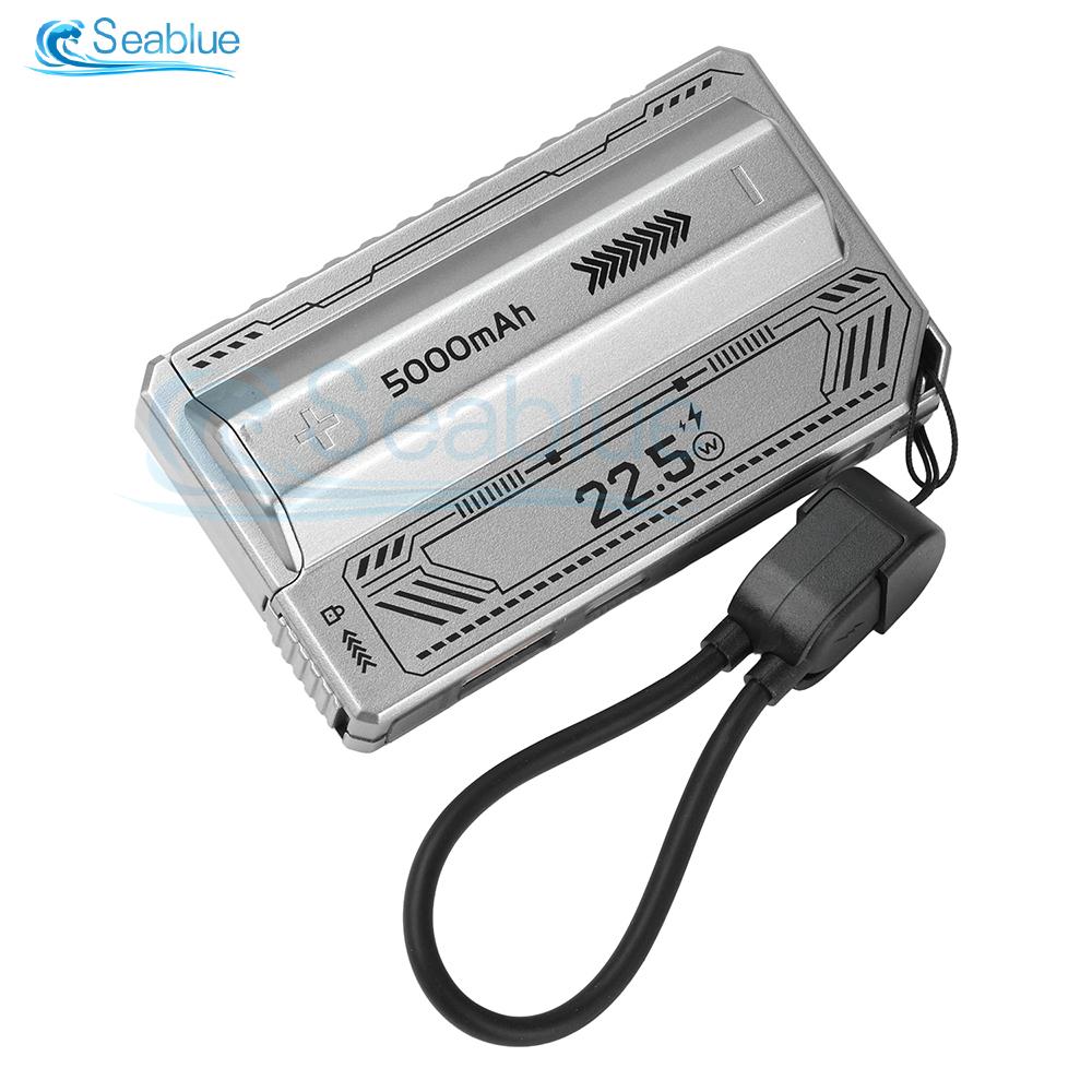 1X 21700 Power Bank Case Solder-Free DIY Kit PD 20W Fast Charging Detachable Cable Portable Battery Case for Outdoor Activities