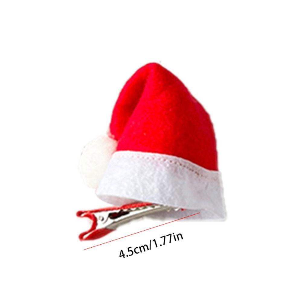 Red Barrette Red Christmas Hat Hairpin Santa Claus Christmas Headband  Christmas Costume Dress Up