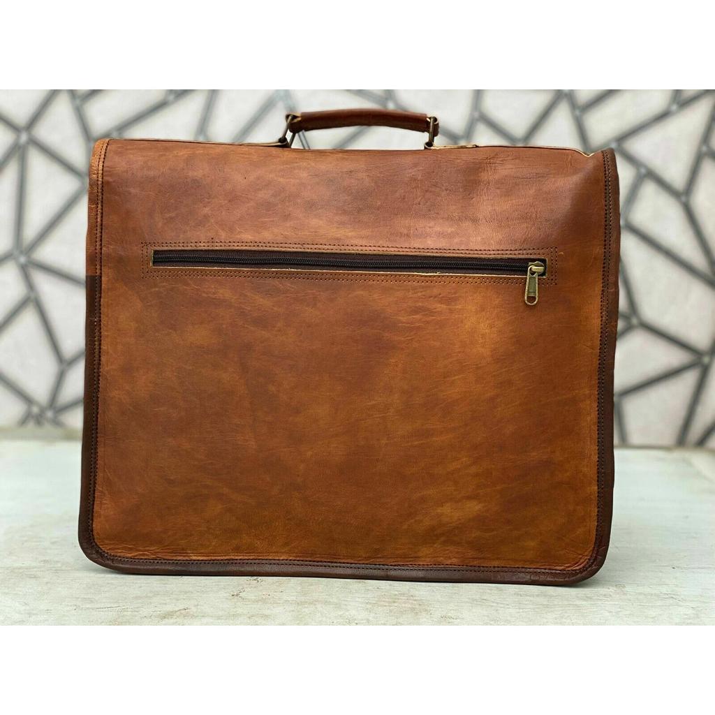 Vintage Laptop Handmade Briefcase Bag Satchel Messenger (Men's Bag)  Leather