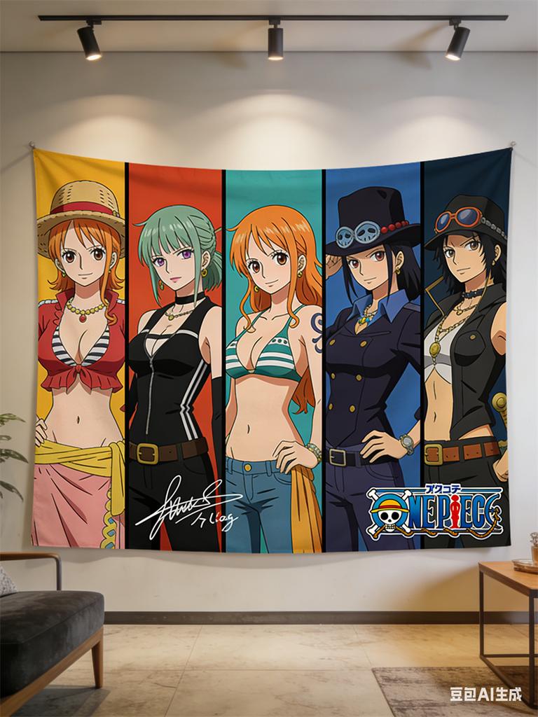 One Piece Anime Decor Tapestry Usopp Themed Wall Hanging Decorative Wall Cloth For Living Room Bedroom Dorm Room Decor
