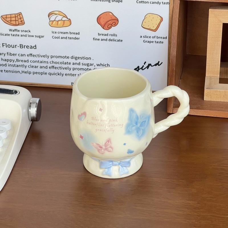 

Подарок на день рождения для девочек Девочка Сердце Бабочка Керамическая кружка Лучший друг Практичный сувенир Чашка для воды Подарочная коробка 301-400ml