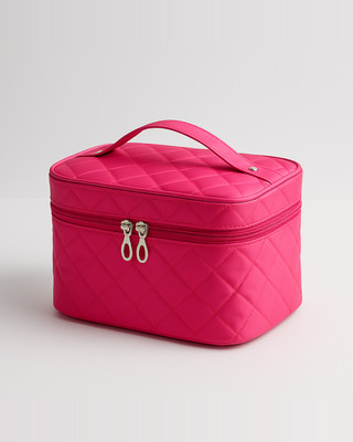 Quilted Cosmetic Bag 2021 Female Professional Cosmetic Bag Women's Large Capacity Storage Handbag Travel Toiletry Makeup Bag ML1