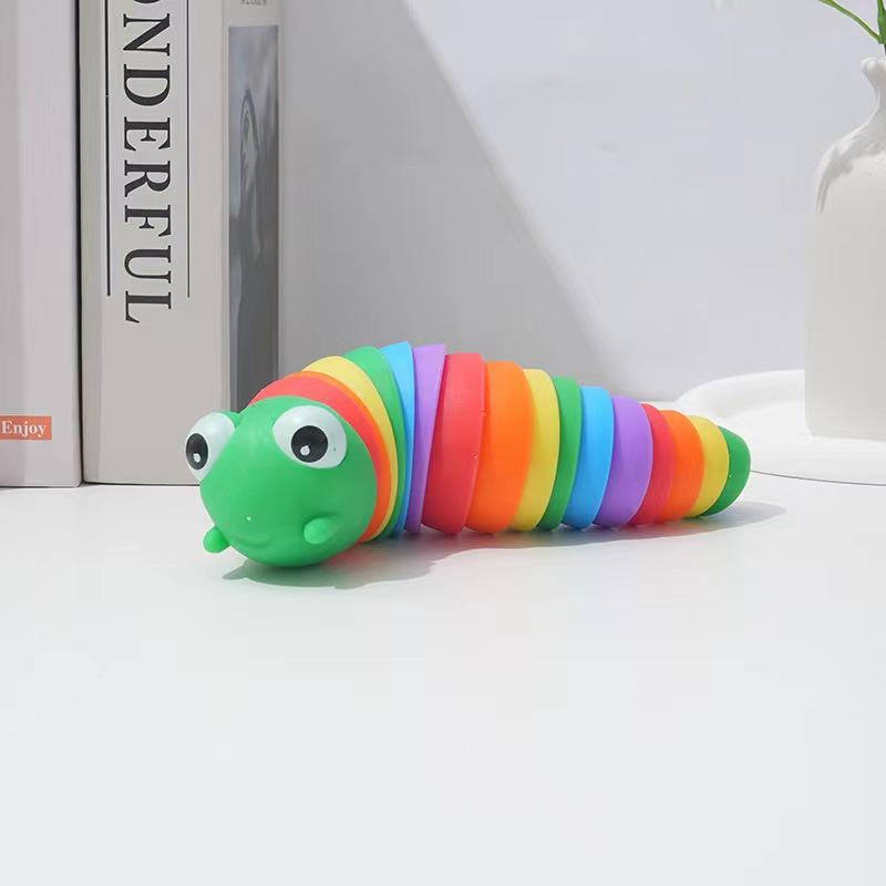 Rainbow Caterpillar Decompression Toy - Educational Slime Snail for Stress Relief