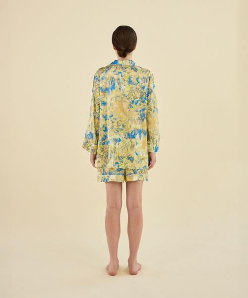 [2Dreamers] Flower Print Silk Pajamas [Shipped from Korea] 100% Authentic