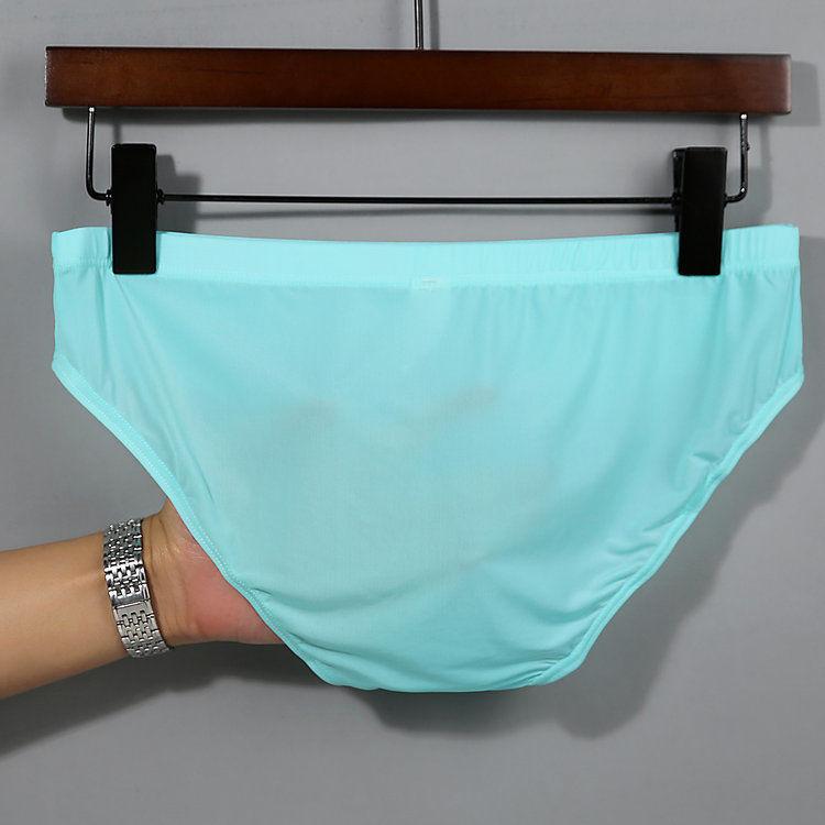 1Pc Men's Underwear Ice Silk Boxers Seamless Underwear Man Ultra-thin Breathable Male Underpants Boxershorts