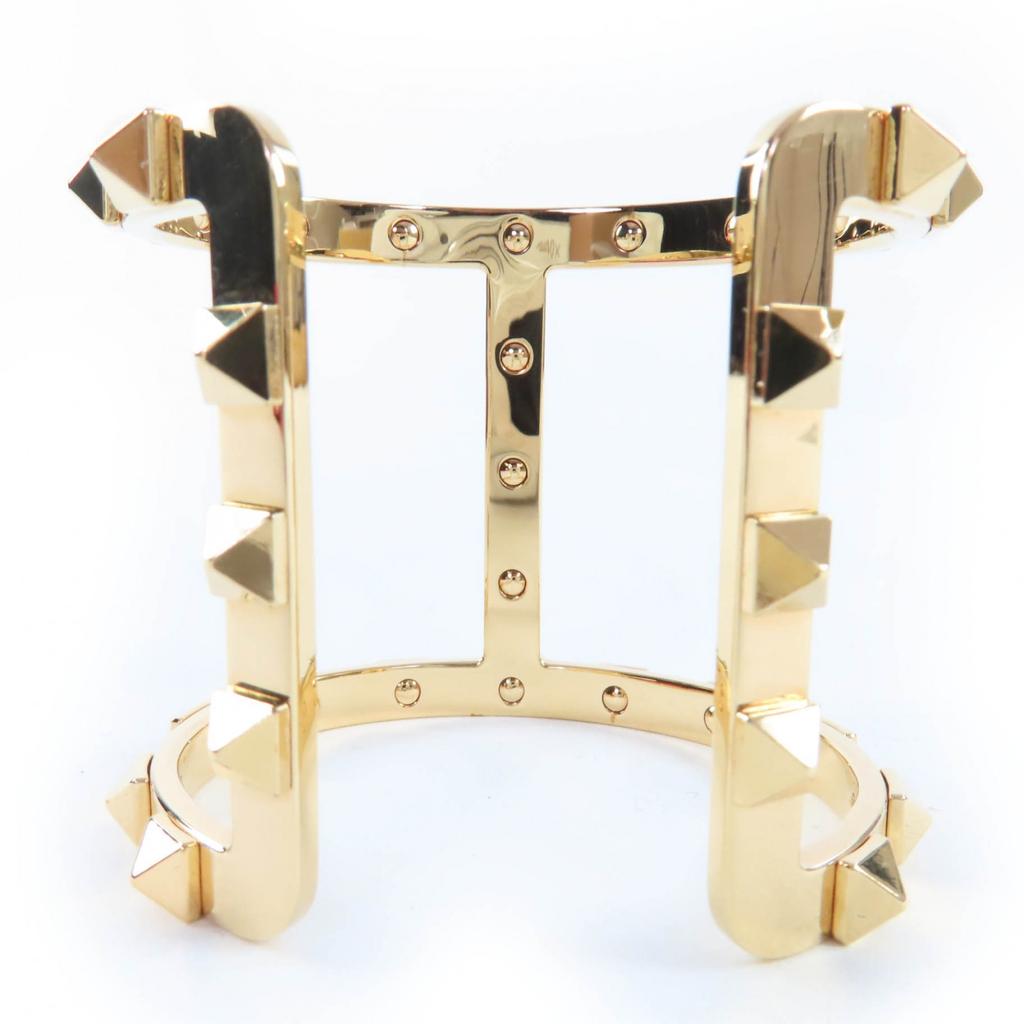 Pristine Valentino Garavani Bangle Rockstud Bracelet gold metal Women Used