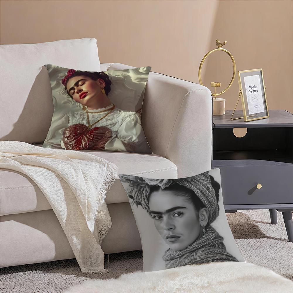 Artist Iconic FFrida KKahlo Cushion Cover Throw Pillow Cover Hidden Button Durable Polyester Chair Cushion