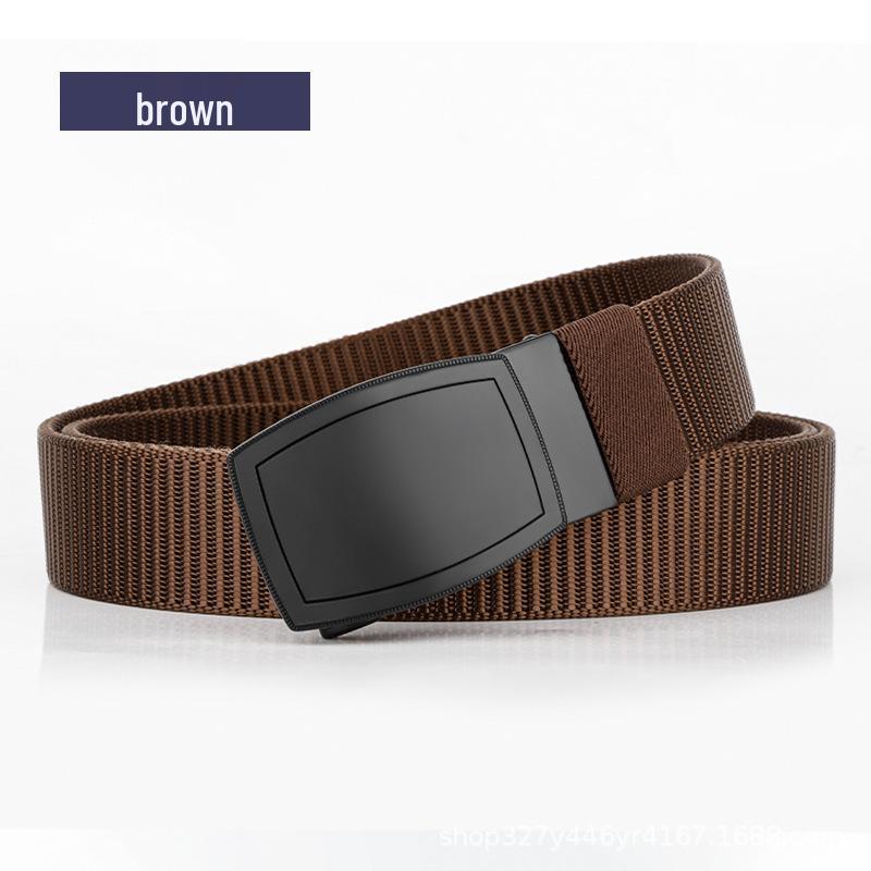 Men s Tactical Leather Buckle Belt - Versatile, Casual, and Fashionable 150cm (Pants Size 43+/240+ Jin) коричневый