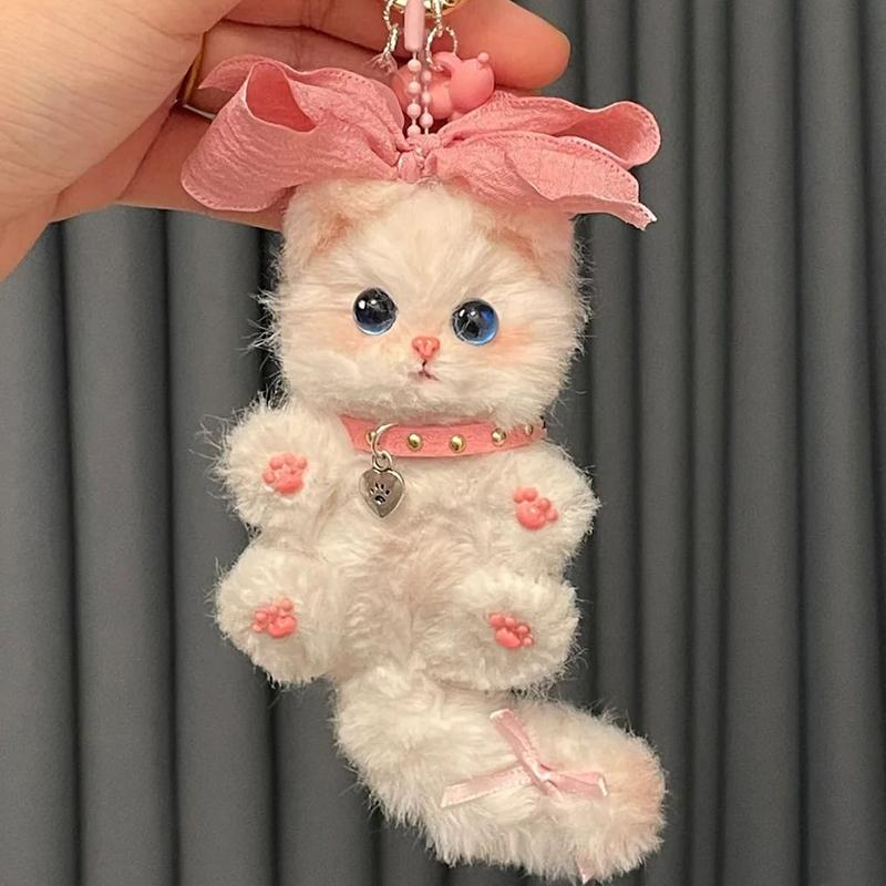 Kawaii Plush Kitten Pendant Handmade Diy Material Package Girls Children Toys Cute Hanging Gift
