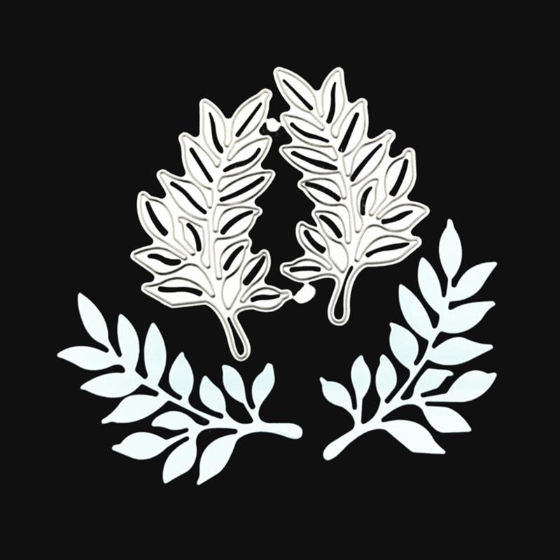 Carbon Steel Leaves Die Cuts, Birthday Leaves Stencils, Birthday Cards Cutting Dies for Scrapbooking Paper Card