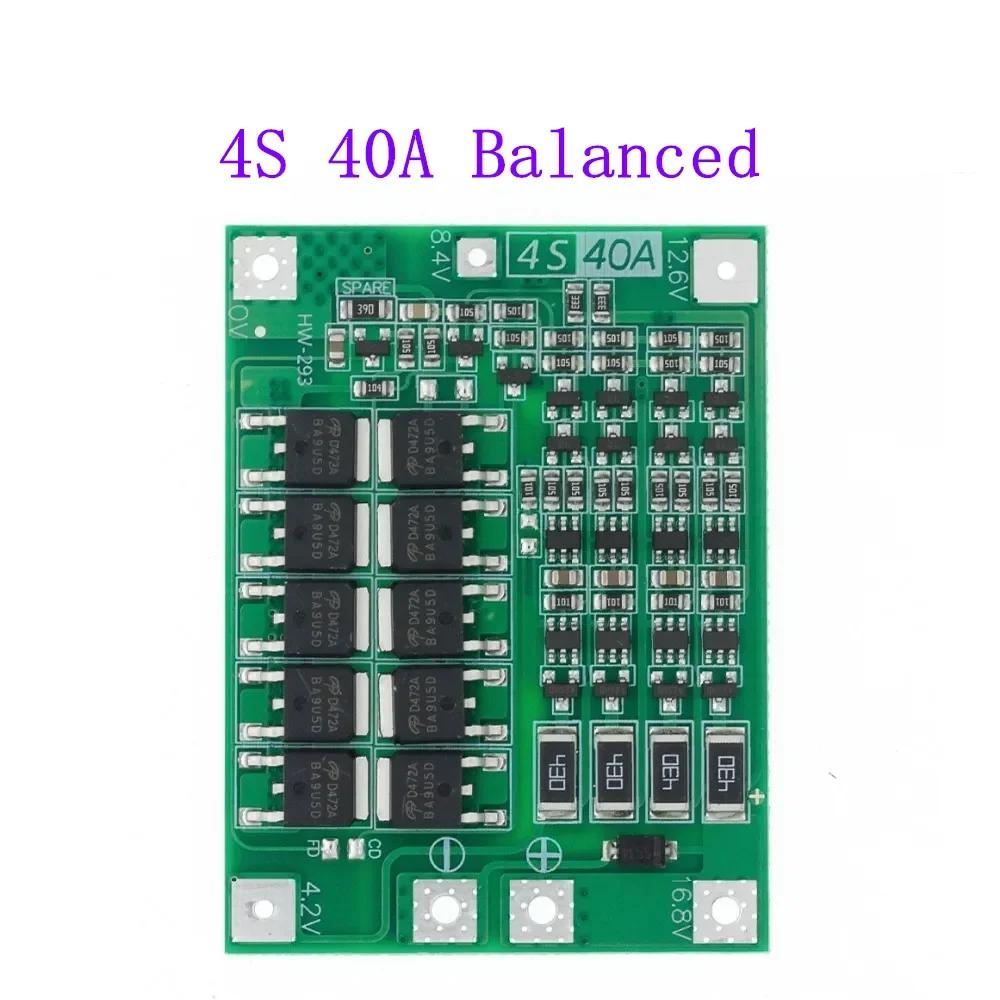1pcs 3S 4S 40A Li-ion Lithium Battery Charger Protection Board 18650 BMS For Drill Motor 11.1V 14.8V 16.8V Enhance Balance
