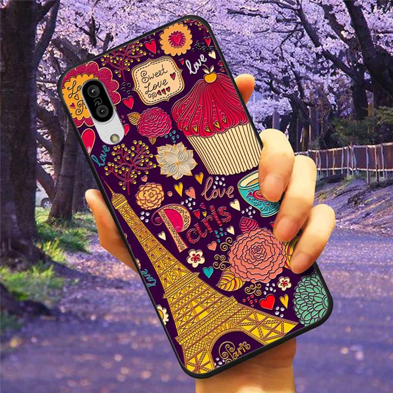 For Sharp Aquos Sense3 Case 3D Flower Relief Silicone Soft Emboss Cover For Sharp Aquos Sense 3 Lite Sense6 6 Luxury Cartoon