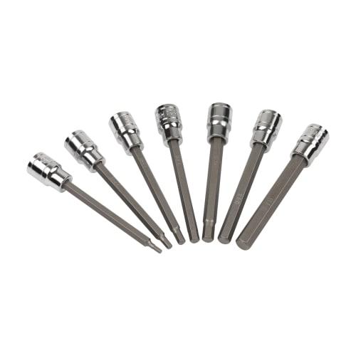 HFS (R) 7-Piece Hex Bit Socket Set with Ratchet Wrench