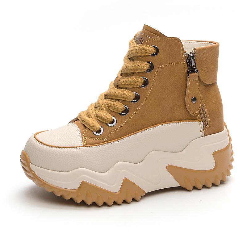 Thick-soled fashion small women's shoes autumn and winter new versatile high-top thin sneakers