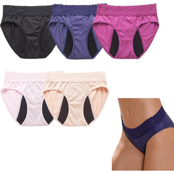 Incontinence lace Underwear for Women Washable, Bladder Leak Underwear for Women, Leakproof Underwear for Women (Medium)