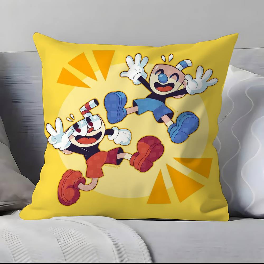 Classic Cute Game C-Cuphead Pillow Case  Ultra Soft Skin Friendly Fabric Cloud Like Comfort & Concealed Zipper