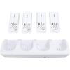 4 In 1 Charging Station for Wii Remote, Charger Dock with 4 2800mAh Rechargeable Battery Packs an...