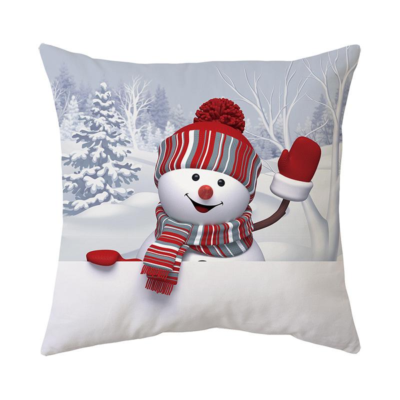 

Рождественская атмосфера Домашняя подушка Наволочка Праздничный подарок Нап Диван Автомобиль Подарочная подушка 45*45cm
