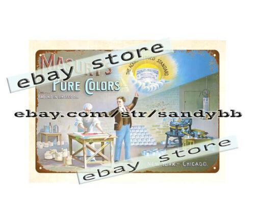 

dorm room wall art decor Masurys Pure Colors Paint metal tin signAluminum 20x30cm（7.8x11.8inch）
