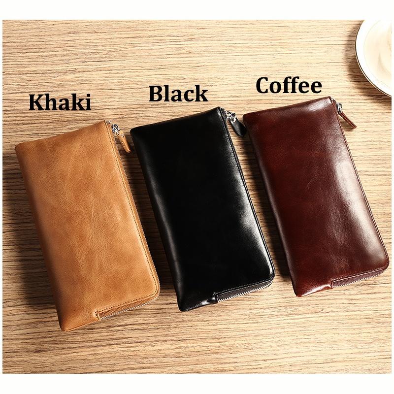 Hochwertige, modische Herren- und Damen-Handy-Geldbörse, Kartenhalter, Geldbörse, Reißverschluss, großes Fassungsvermögen, lange Clutch-Geldbörsen für Männer mit Handschlaufe