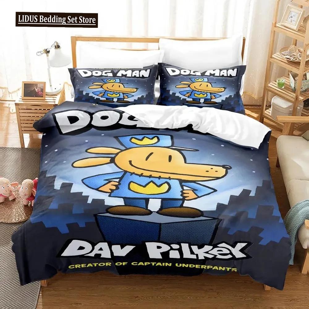 3D Print Cartoon Dog Man Bedding Set Boys Girls Twin Queen Size Duvet Cover Pillowcase Bed Boys Adult Fashion Home Textileextile