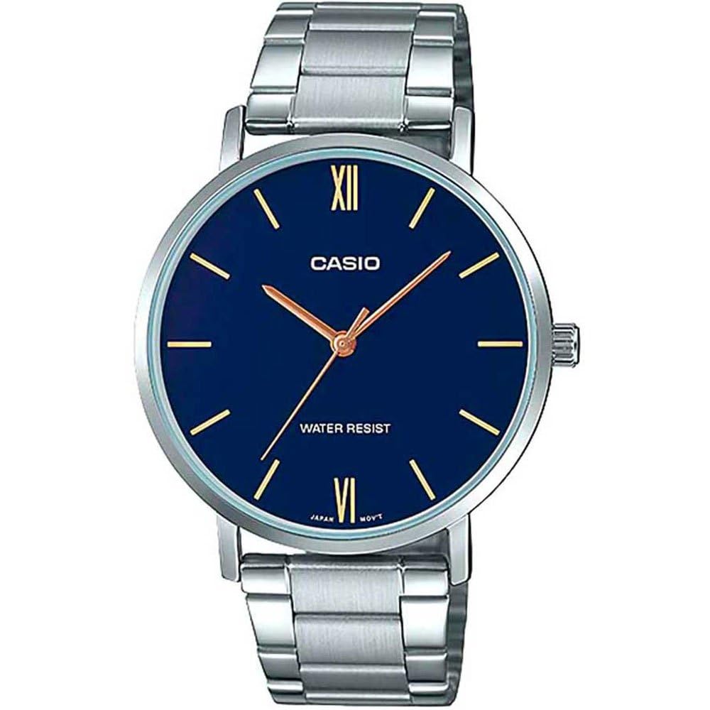 CASIO Men Analog Watch Stainless Steel Band MTP-VT01D-2B