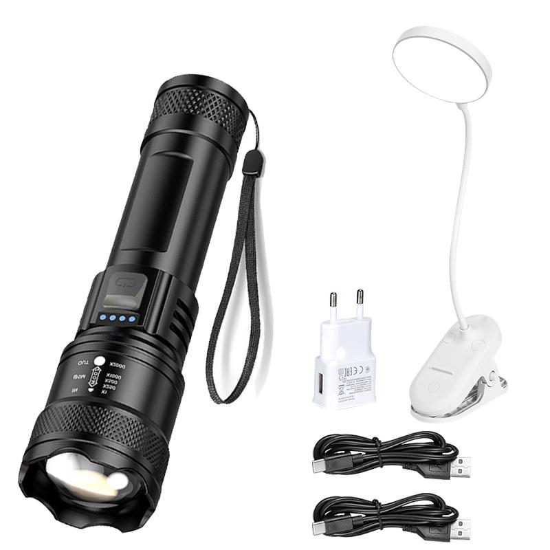 LED Portable Table Lamp USB Rechargeable Desk Lamp Bed Reading Night Light Touch 3 Dimming Modes Eye Protection Light