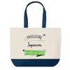 Tote Bag - PLANETEE - Best Engineer of All Time - Blue Background - Cotton 40x45 Cm - Large A4 Format
