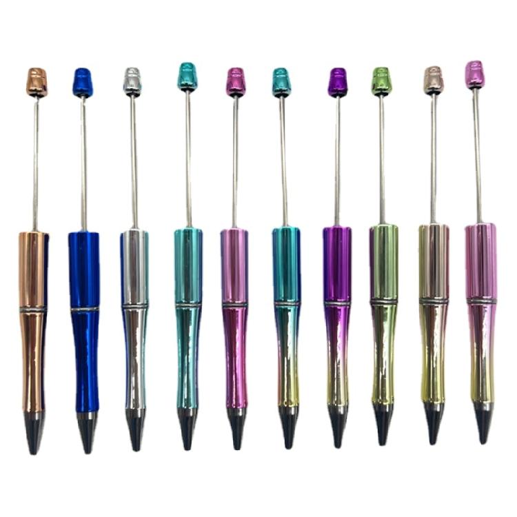 10Pcs Beadable Pen Plastic Bead Pen Ballpoint Pen Cute Pen Boy Girls Pen Gift
