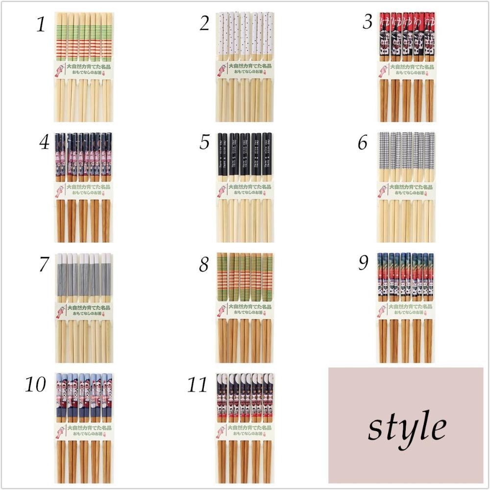 Public Chopsticks Tableware Non-slip Family Suit Wooden Bamboo Chopsticks Chopsticks Mildew Proof