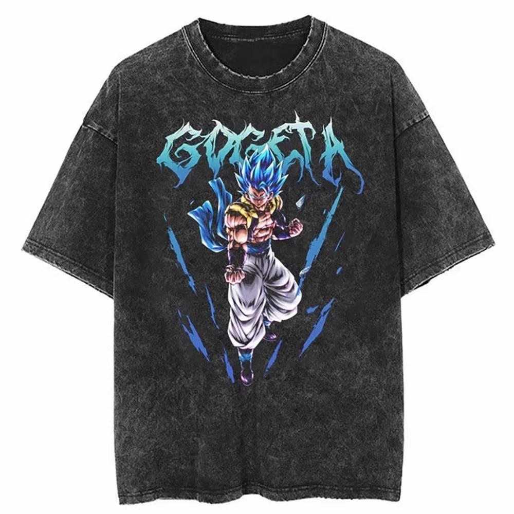 Dragon Ball Super 2026 Summer T-Shirt 100% Cotton Washed Vintage Gohan Beast Print Unisex Casual Tee for Anime Fans