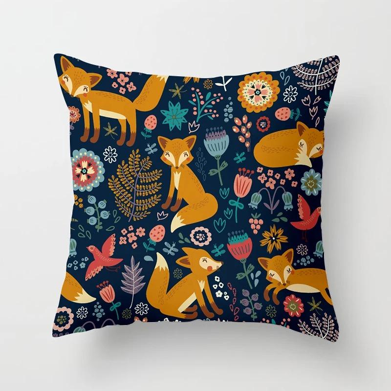 

Мультфильм Маленькая Лиса Декоративная Наволочка Украшения для Машины Офис Гостиная Диван Домашняя Наволочка 40x40cm