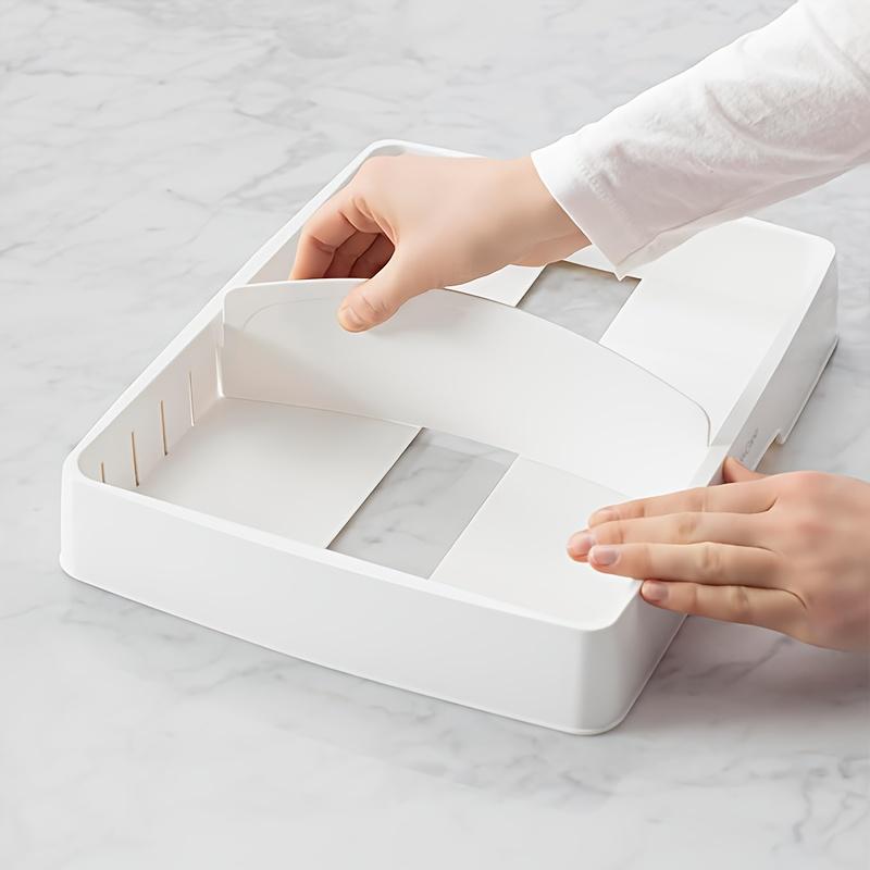 Food Container Lid Storage Organizer - Plastic Dividers for Kitchen/Pantry. Ideal for In-Cabinet, Drawer Lid Organization.