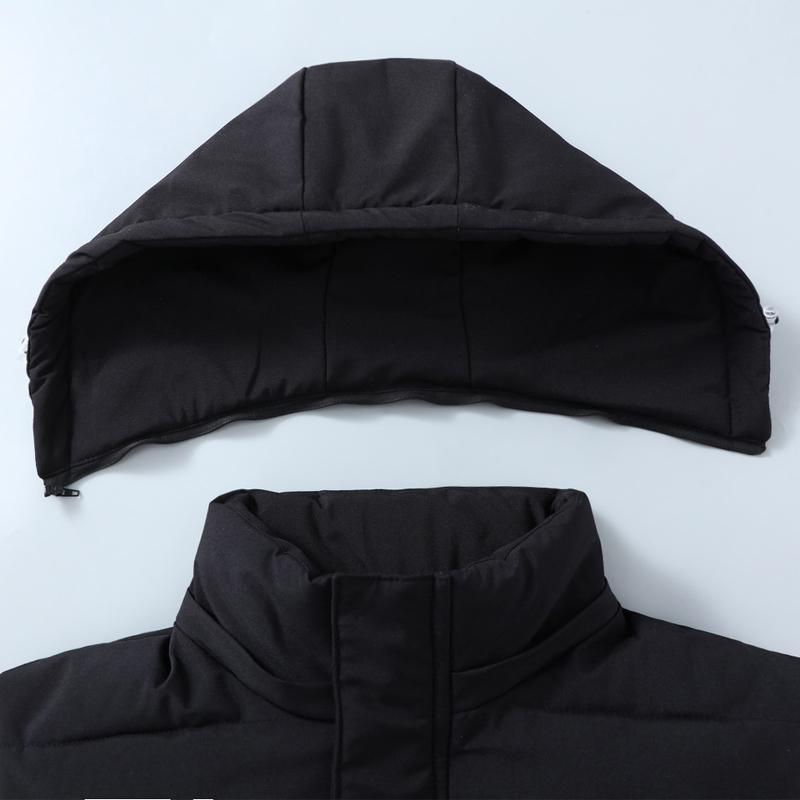 Χειμερινό Όρθιο Κολάρο Ζεστή Κουκούλα Μονόχρωμο Συνδυαστικό Γιλέκο Ανδρικό Αμάνικο Μπλουζάκι Μοντέρνα Ζεστά Μπουφάν