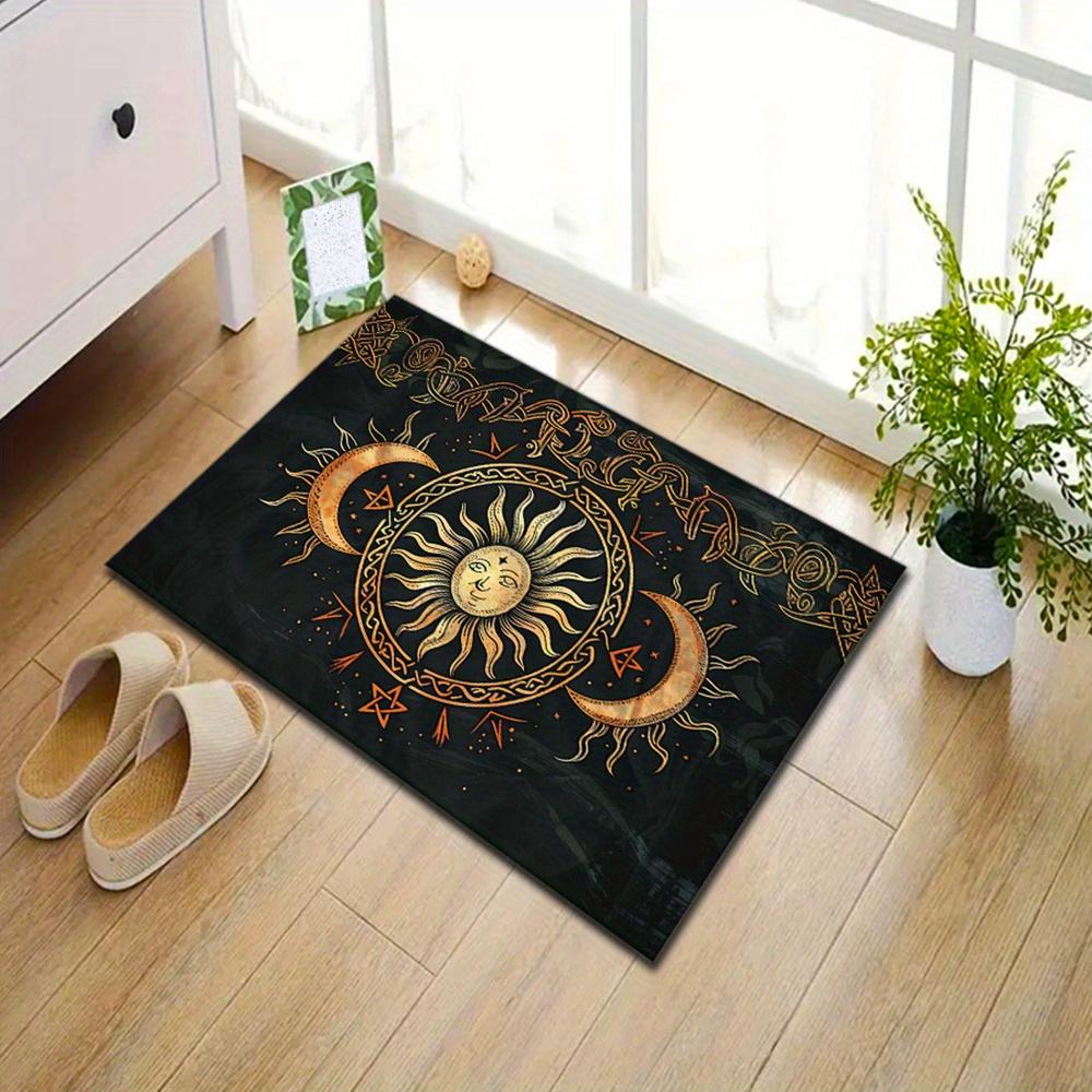 Sun & Moon Carpet, Durable Door Mat Chair Mat Sofa Mat, Comfortable Printed Area Rug Appropriate for Hotel, Balcony, Hallway,