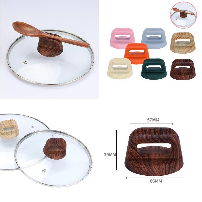 1Pc Bakelite Pot Lid Handle Knobs Caps Wooden Heat-Resistant Cooking Pan Lid Covers Replacement Lifting Handle Cookware Handgrip
